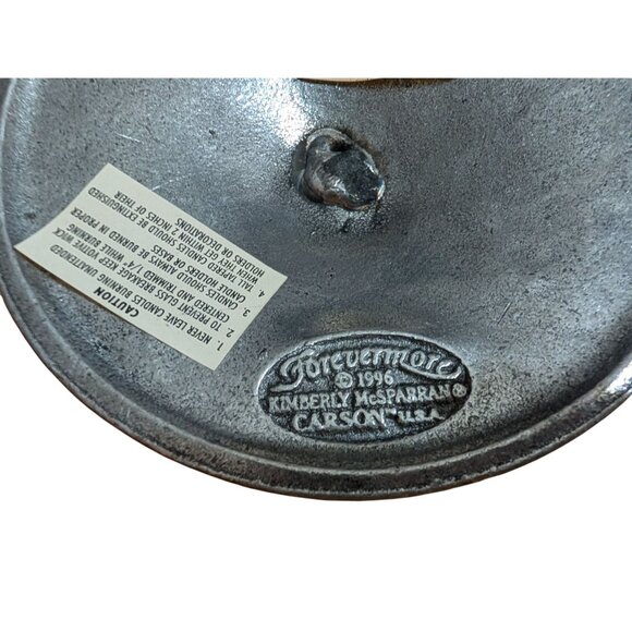 Forevermore Pewter 3-Arm Candle Holder w/ Romantic Heart Design & Celtic Knot - Picture 5 of 5